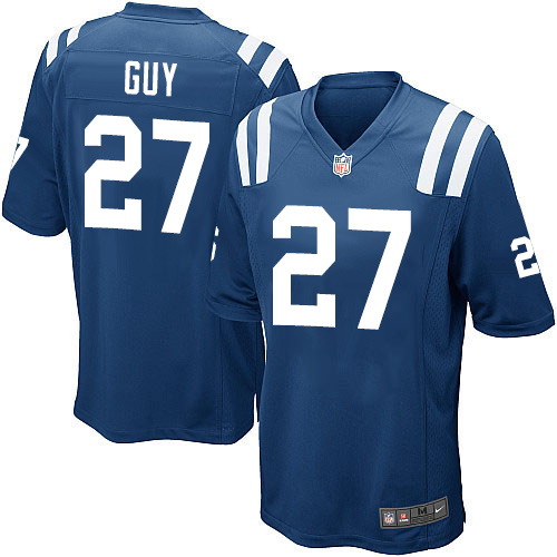 Men's Game Winston Guy Nike Jersey Royal Blue Home - #27 NFL Indianapolis Colts